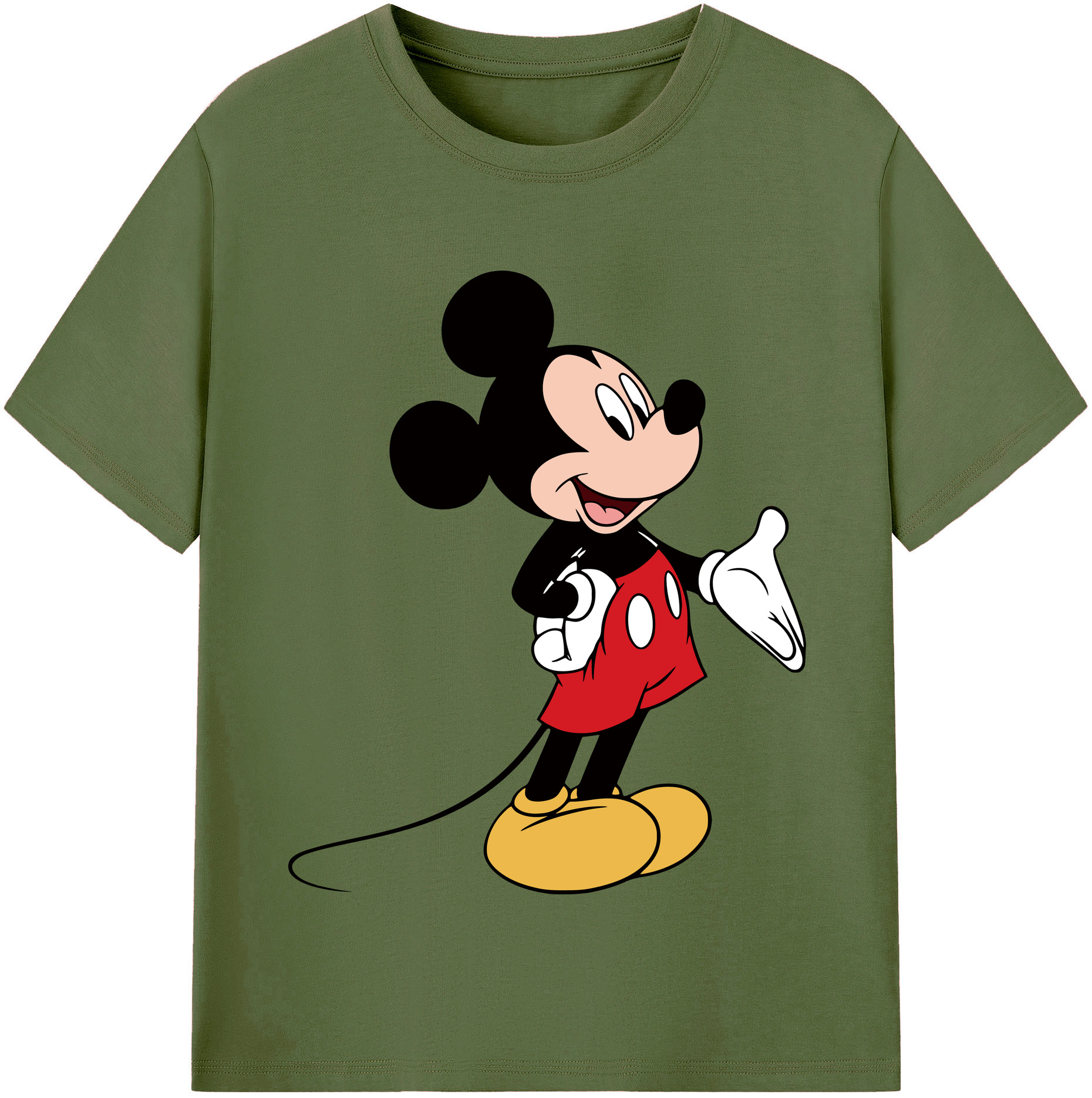 （画像用） ミッキーマウス Mickey Mouse 綿100％半袖Tシャツ（フロントプリント）